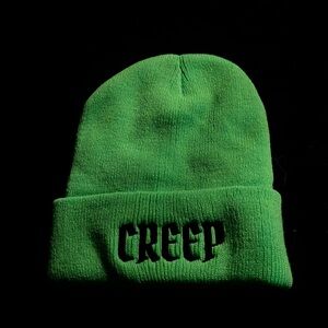 Neon green beanie